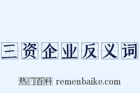 三资企业反义词是什么意思的图片